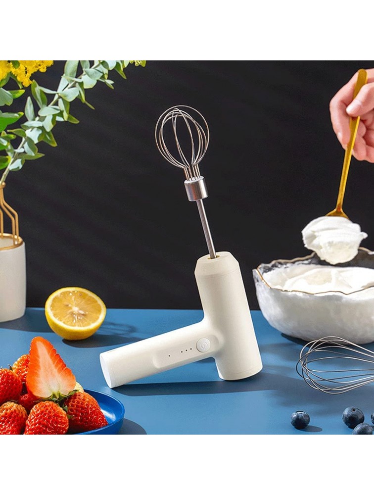 张宪彤ddq egg beater， Baking Tool Milk Frother， Stainless， USB Charging Household Supplies for Coffee Multifunction Eggbeater（gray，pink，white） Color : Gray - BDWKJCHJV
