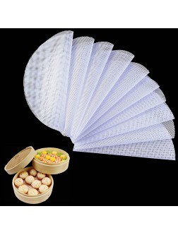 10Pcs Round Silicone Steamer Liners ,11inch Non-stick Silicone Steamer Mesh Mat ,Reusable Bamboo Steamer Liner Pad Dim Sum Mesh for Home Kitchen Cooking 10 11 x 11 inch - B2AB4JZNJ