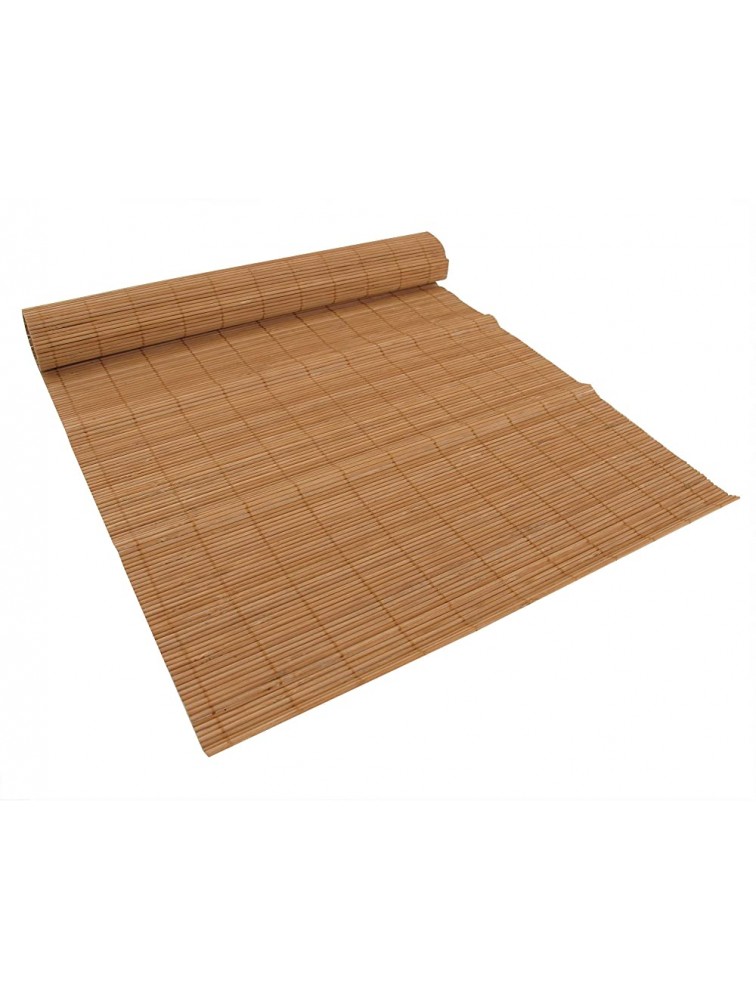 BambooMN Bamboo Placemat Sushi Rolling Mat 18 x 13 Brown 6 pcs - BK0HAH4PT