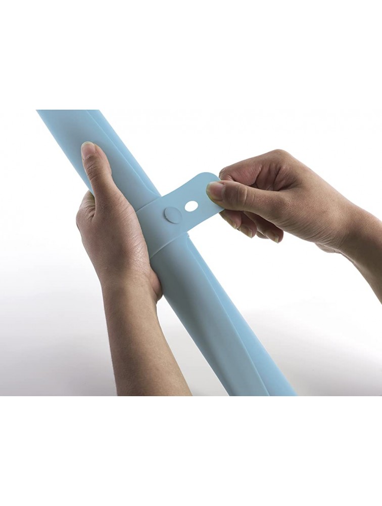 Joseph Joseph Roll-Up Non-Slip Silicone Pastry Mat with Measurements Lockable Strap 23 x 15 Blue - B0Q4ZSCU0