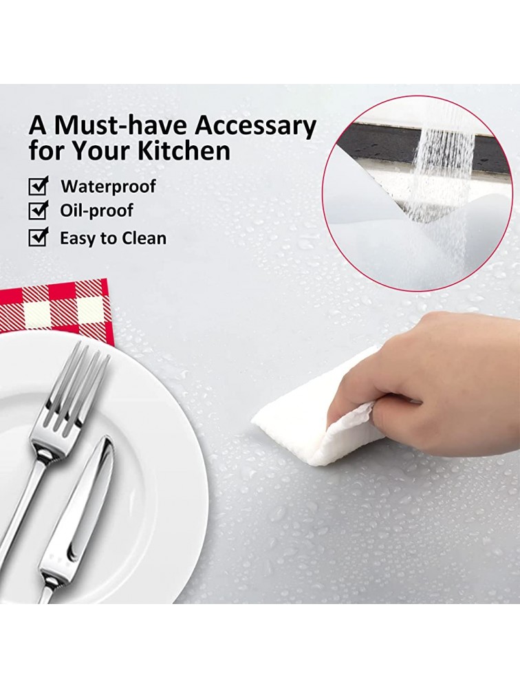 Large Silicone Heat Resistant Mat 78.7” x 15.7” Nonslip Silicone Mats for Kitchen Counter Countertop Protector Nonstick Waterproof Craft Mat Table Placemat White - BD1HZ9HN4