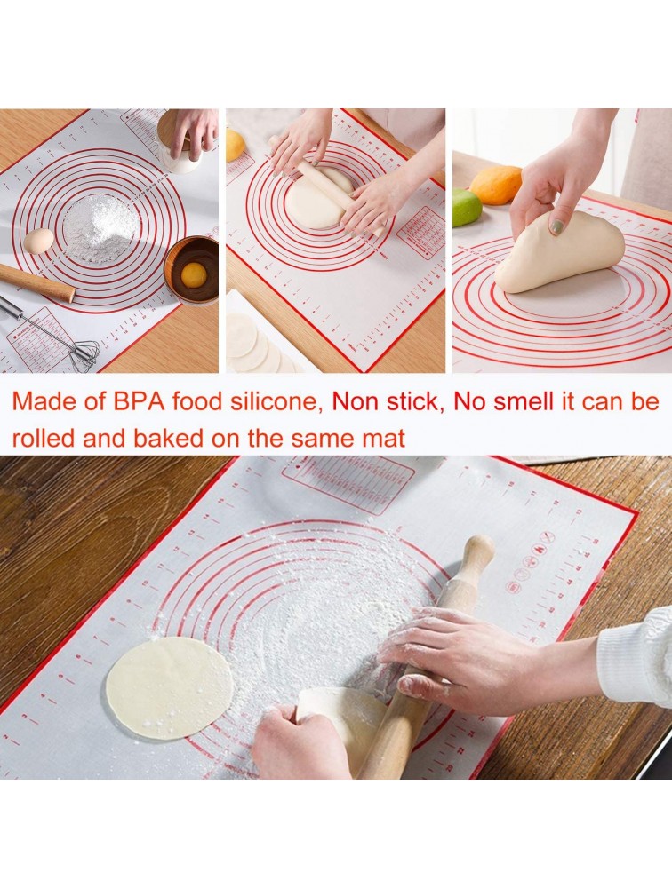 Macaron Silicone Baking Mats Non Stick Food Grade Macaron Baking Mats with Measurement Pastry Mat for Rolling Dough Cookies Bread Pizza - BTE1LZ8BJ