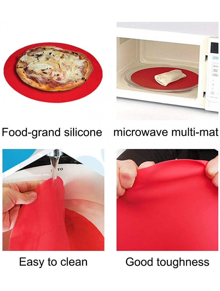 Nicunom 4 Pack Silicone Microwave Mat 12 Inch Non Stick Heat Resistant Oven Mat Multi-Purpose Mat Silicone Microwave Cover for Kitchen BPA-Free - BRNLNCMPS