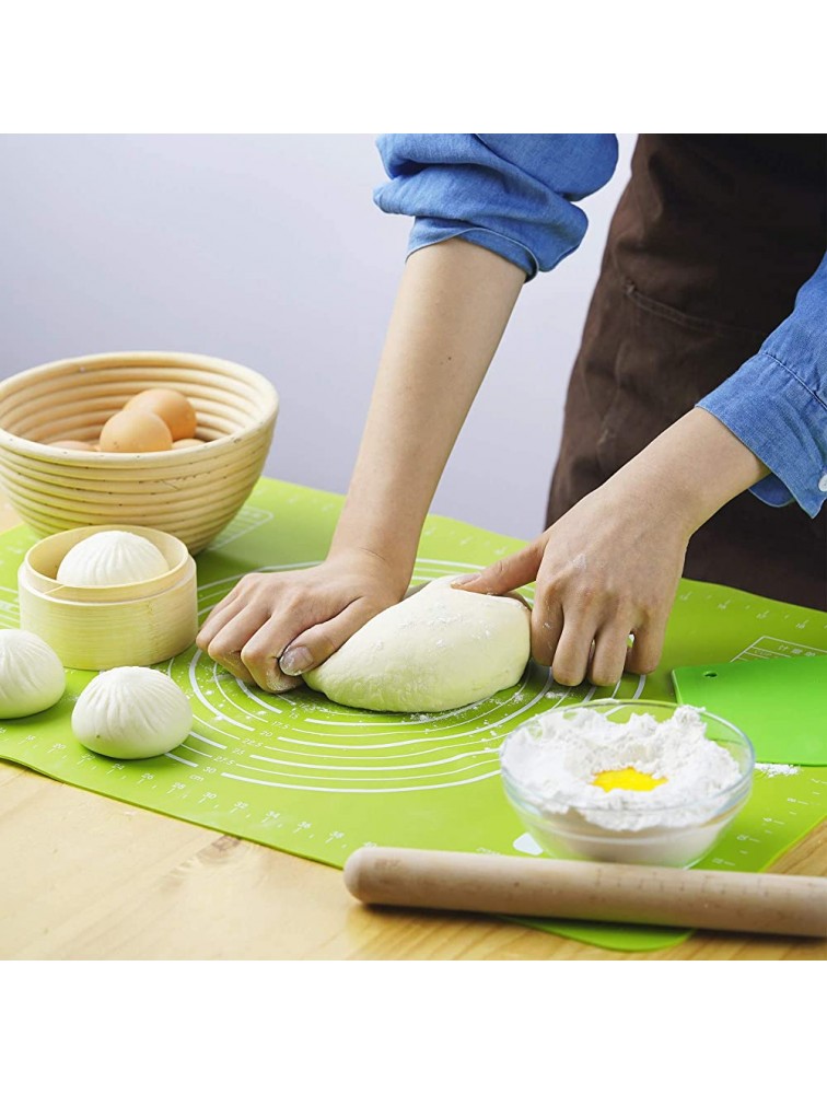OJelay Pastry Mat 25x17| Nonstick Nonslip Food Grade Silicone Dough Rolling Mat - B9GIBQAZF