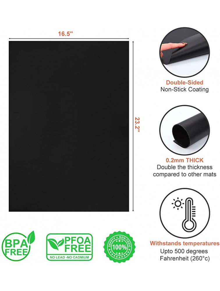 Oven Liner Oven Liners for Bottom of Oven 16.5 * 23.2 Pack of 2 Easy to Clean Protect Bottom of Oven Gas Stove - BAIZNOSO4