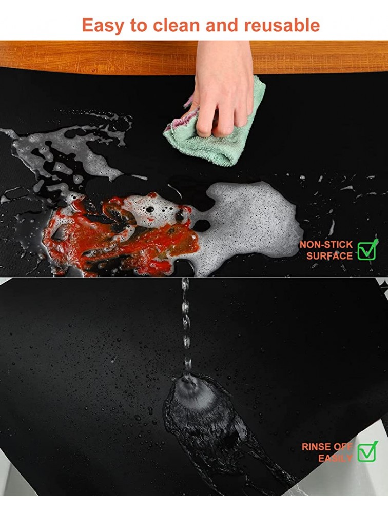 Oven Liner Oven Liners for Bottom of Oven 16.5 * 23.2 Pack of 2 Easy to Clean Protect Bottom of Oven Gas Stove - BAIZNOSO4