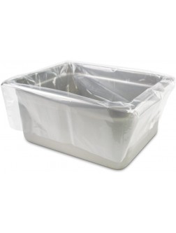PanSaver 42636 Half Medium Deep Pan Clear Disposable Bags 23 x 14 Inches 100 Liners - BV1N13V2C