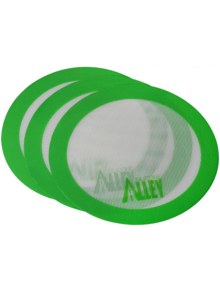 Silicone Alley 3 Non-stick Mat Pad Silicone Rolling Baking Pastry Mat Large Round 9.5" Green - BYXC17765