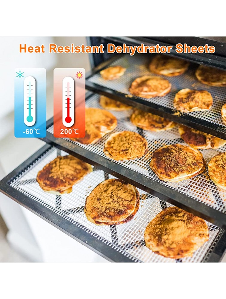 Silicone Dehydrator Sheets Coitak 6 PCS Non-stick Fruit Dehydrator Mats Reusable Baking Mat For Fruit Dryer Steamer Liners 14x21 in - B4EZHPYJU