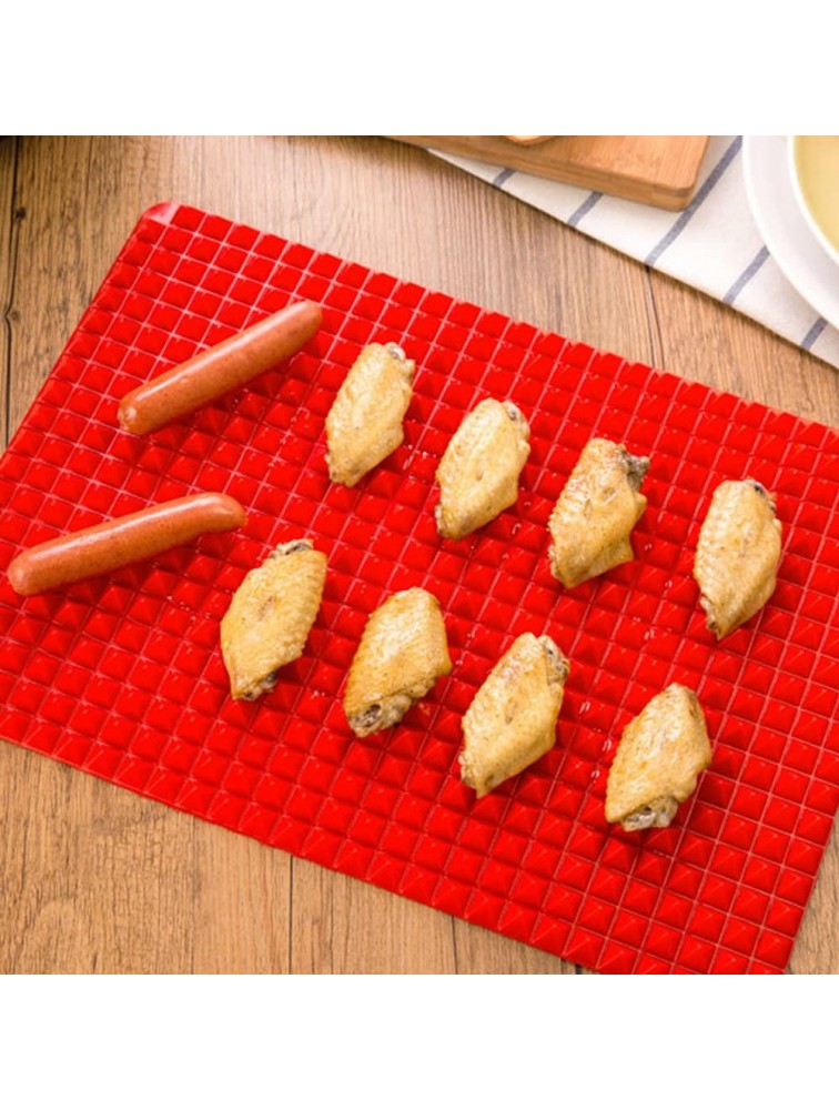 Witkey 1 Pcs Healthy Non-stick Cooking Silicone Baking Mat Heat Resistant Cookie Sheet Red - BK2S3JCWS