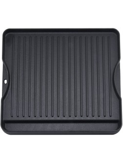 GGC Reversible Cast Iron Grill Griddle for All Camp Chef 14" and 16" Stoves Double Side Griddle for Camp Chef Explorer 2-Burner 3-Burner Single Burner Stove Cooking Surface 14" x 16" - BWRCB6L6M