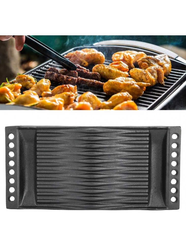 Griddle Plate Durable 14.4 X 6.9In Outdoor Griddle Plate Grill Griddle Plate Cast Iron Grill Pan Picnic BBQ for Camping Outdoor - BVWXF5LKM