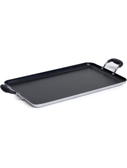 IMUSA USA Black IMU-1818TGT Soft Touch Double Burner Griddle 20" X 12" - BY6FINSO1