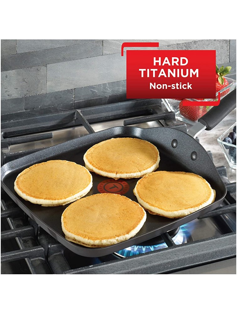 T-fal Ultimate Hard Anodized Nonstick 10.25 In. Square Griddle Black 10.25 Inch Grey - BFCDCDR8R
