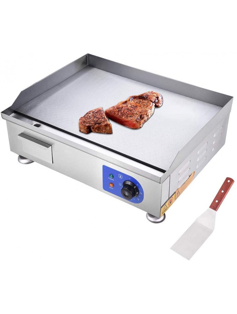 WeChef 24 2500W Electric Countertop Griddle Stainless Steel Adjustable Temp Control Commercial Restaurant Grill - B0URTWBDI