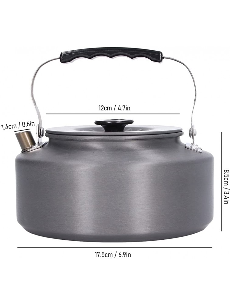 1.6L Stovetop Whistling Kettle Boiling Water Kettle Teapot Picnic Campfire Water Boiler Pot Aluminum Alloy Tea Coffee Pot with Handle - BCTDWUT50