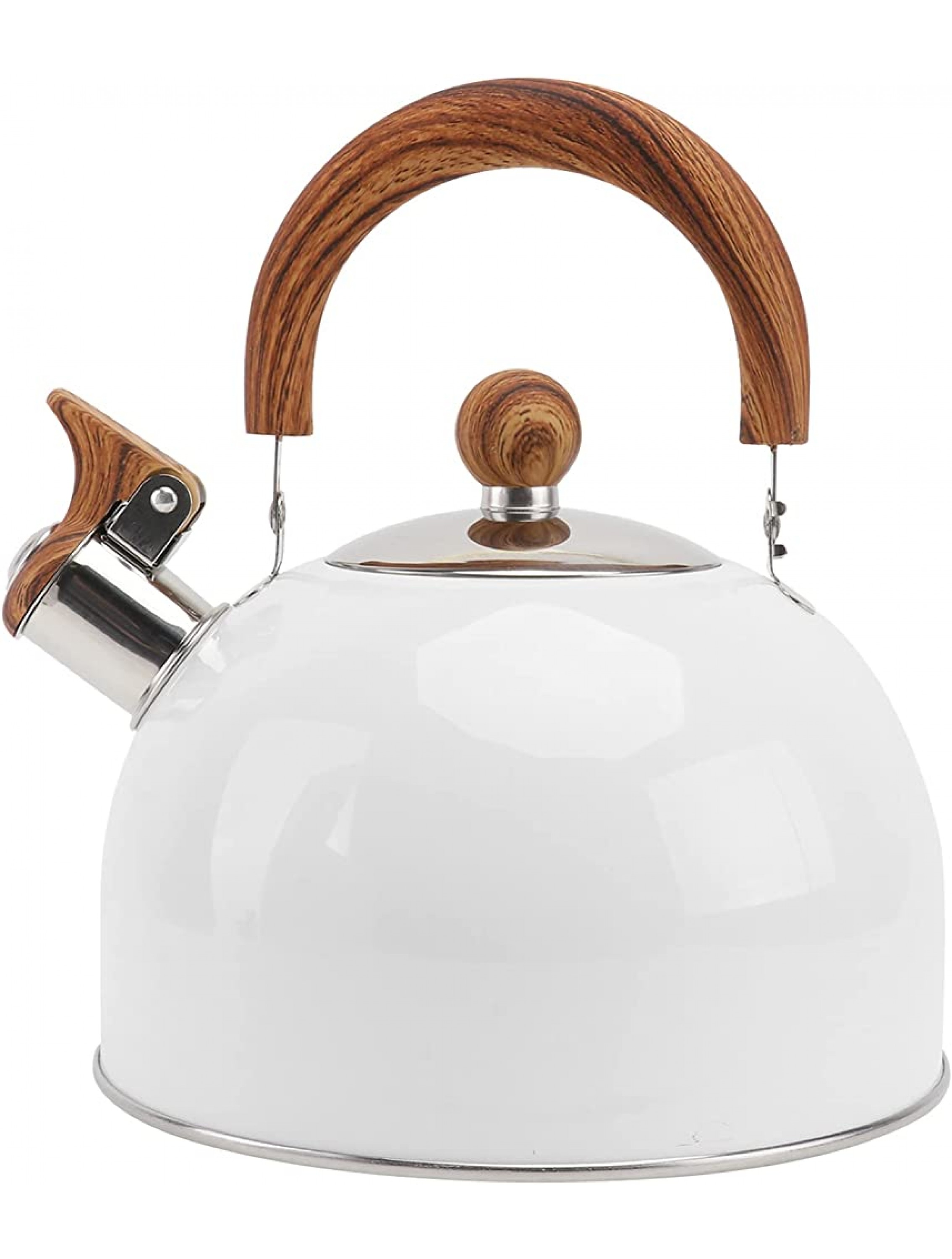 Cabilock Tea Kettle for Stove Top Stainless Steel Tea Kettle Stovetop Whistling Tea Kettle with Cool Toch Ergonomic Handle 2. 5L White - B4Y26UI9C