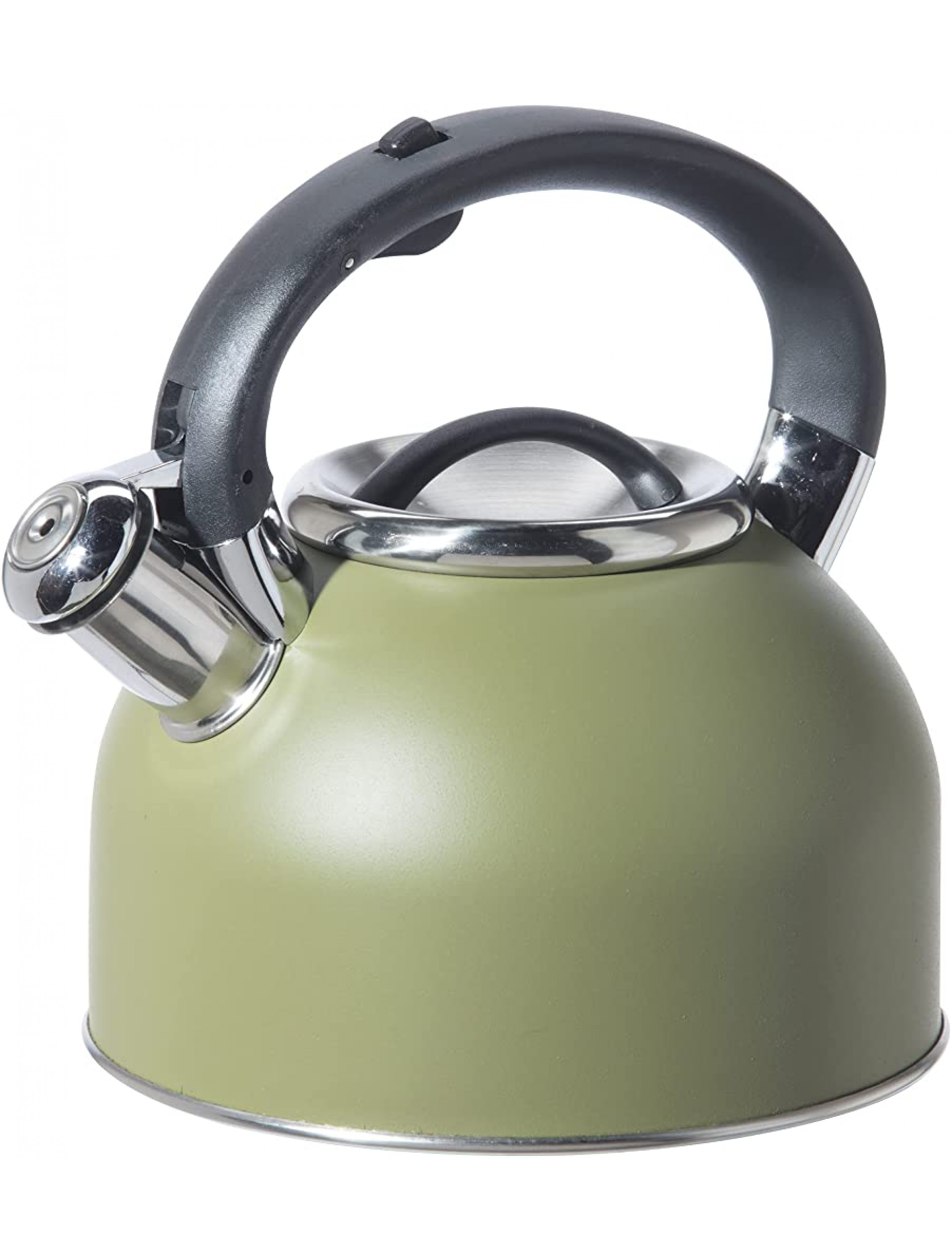 Oggi Whistling Tea Pot 64-Ounce Olive - BUXXG3ZFY