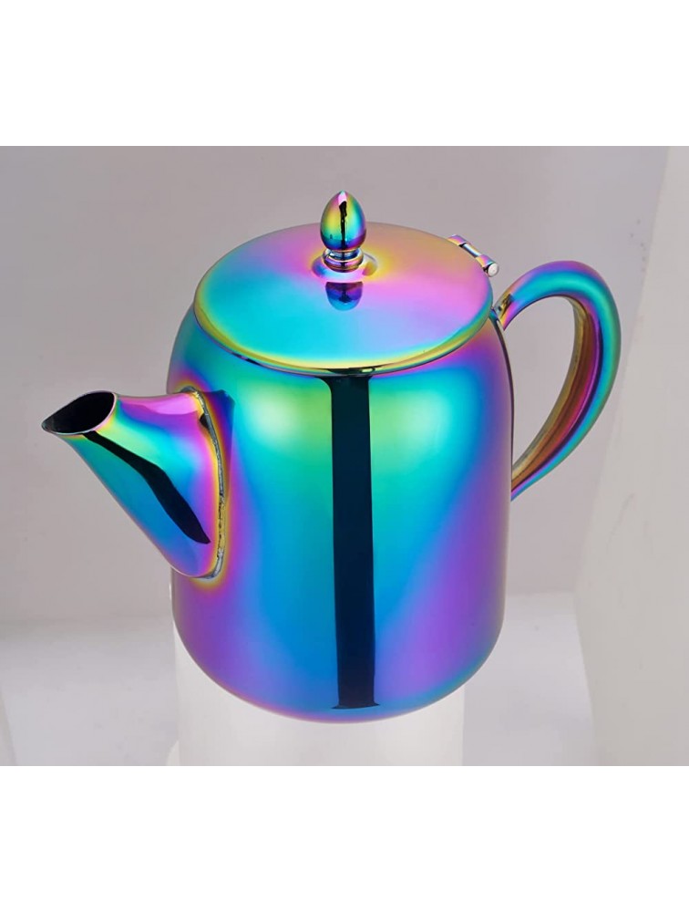RHJCKMY 1 Quart Stainless Steel Tea Kettle,Tea Pot Rainbow Easy to Clean,British Style,A++++++Quality… - B1BJVORHH
