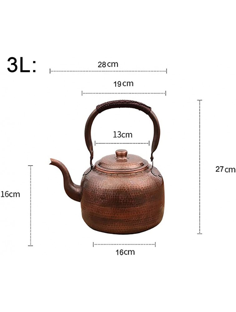 SIJIN Whistle Tea Pot,Tea Kettle,Copper Kettle,Water Boiling beep,with Ergonomic Handle for Gas Induction,Stovetops,3L,5L - B2IJDR62U