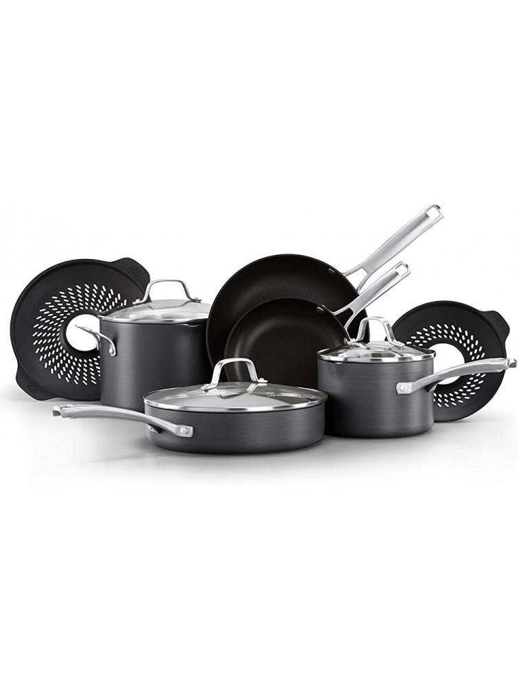 Calphalon Classic Pots and Pans Set 10 Piece Cookware Set with No Boil-Over Inserts Nonstick - BU2N1SIEN