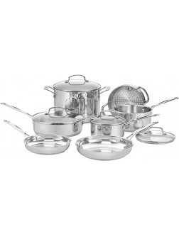 Cuisinart 77-11G Chef's Classic Stainless Steel 11-Piece Cookware Set Silver - BSW2YR262