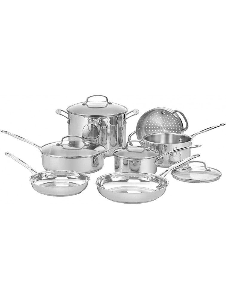 Cuisinart 77-11G Chef's Classic Stainless Steel 11-Piece Cookware Set Silver - BSW2YR262