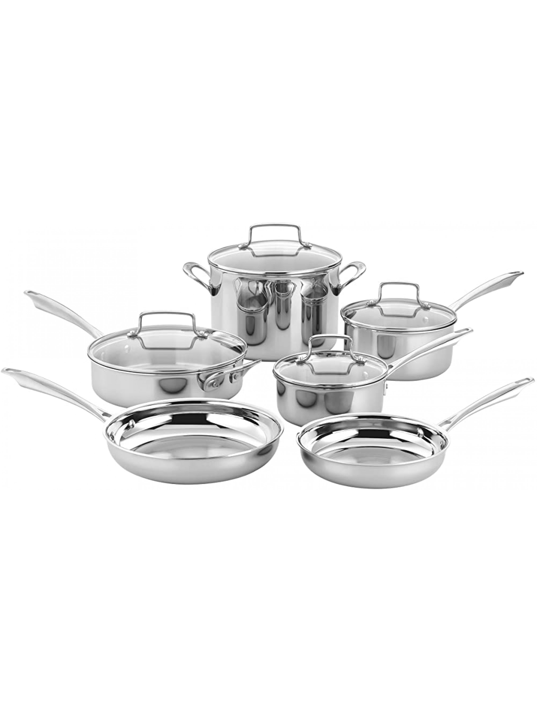 Cuisinart TPS-10 Tri-ply Stainless Steel 10-Piece Classic Cookware Set PC - BW18SOP09