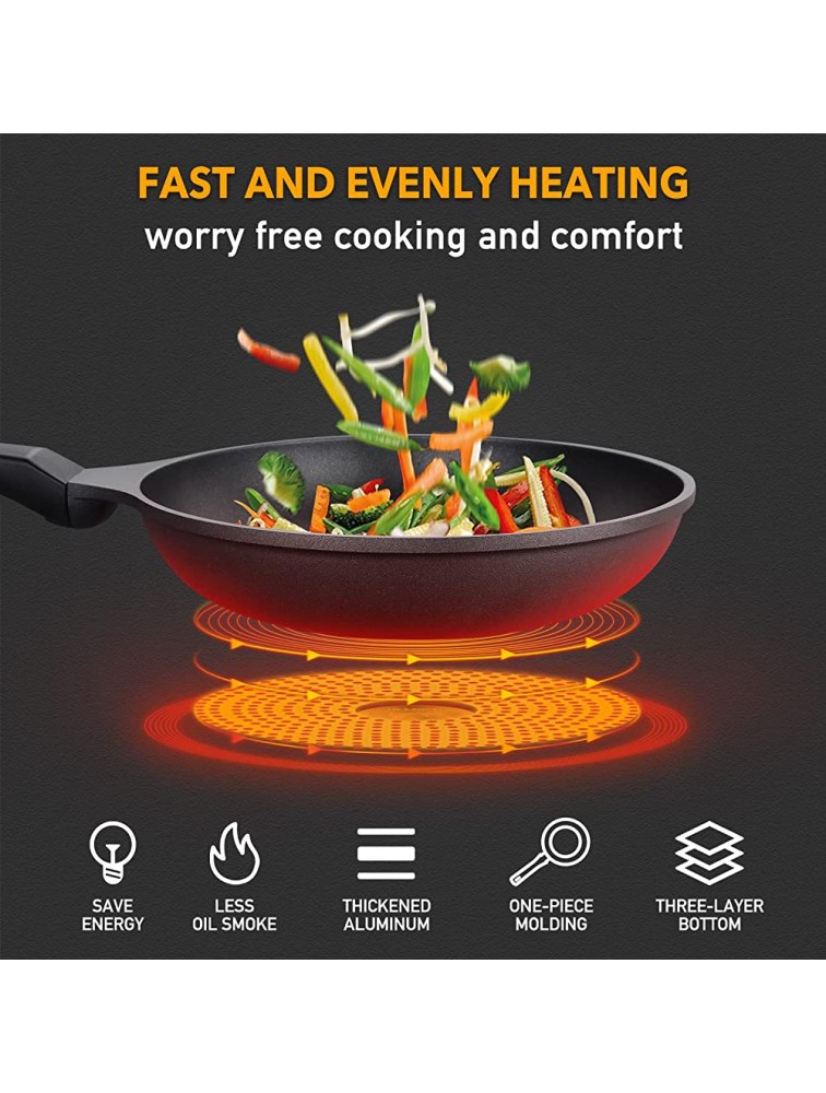 Nonstick Pots and Pans set 10 PCS kitchen cookware set include Frying Pans Grill pan Stock Pot Saucepan Cooking set with Tempered glass Lid Dishwasher & Induction Safe PFOA Free - BBYP0BCZ0