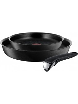 T-fal Ingenio Expertise Nonstick Cookware Set-Fry Pan 3 piece Black - BHA21L161