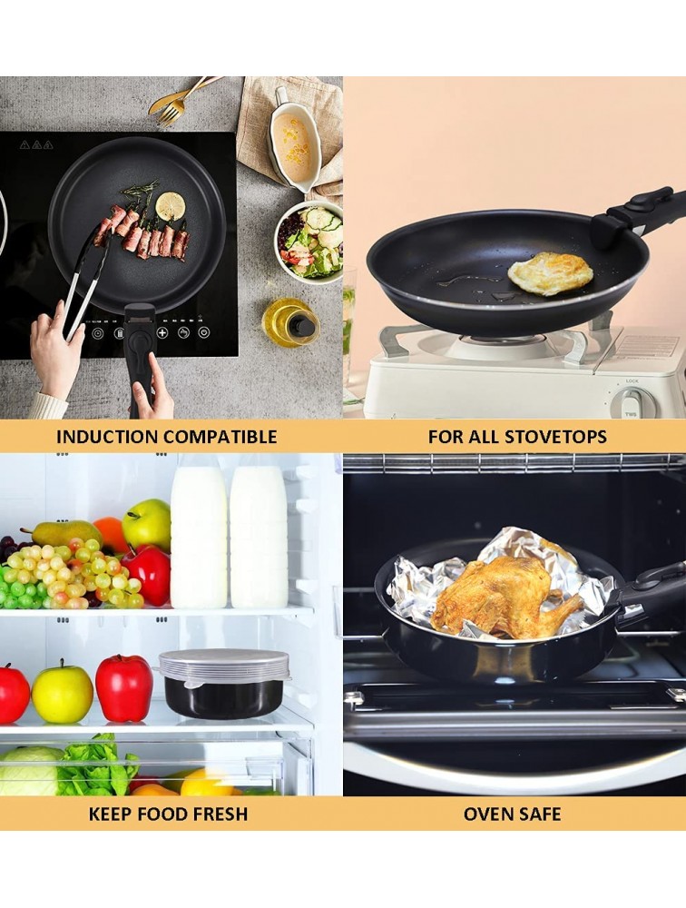 Xeeyaya 16 Pieces Kitchen Removable Handle Cookware Sets Stackable Pots and Pans Set Nonstick for Induction Gas RVs Camping Space Saving - BVQUSWAJO